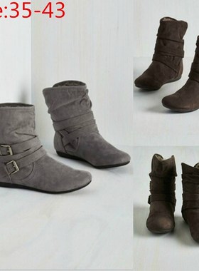 2018 winter women flat boots ladies warm shoes43码女棉靴女靴