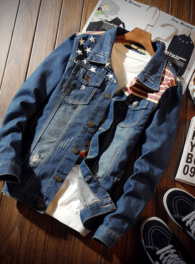 2017men clothes winter jean Denim jacket coat牛仔夹克外套男