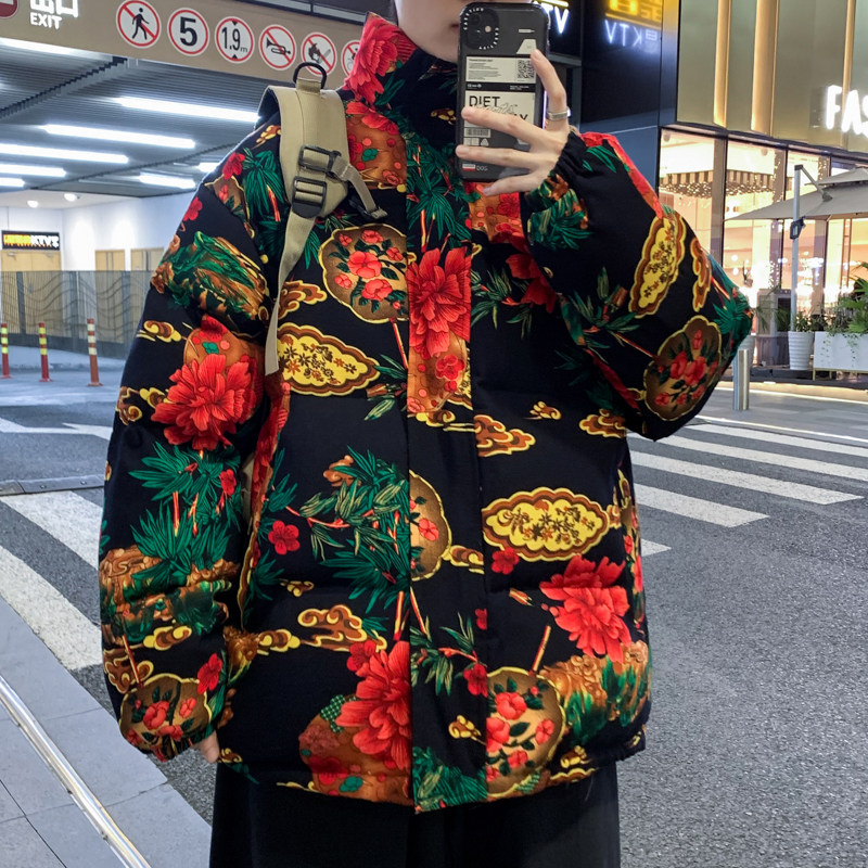 外贸跨境特价花棉衣加厚