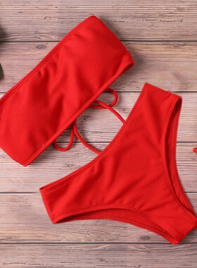 2023 Bikini High Waist Strapless Sexy Bikini Women Swimwear