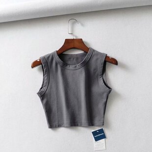 crop tops tank vintage top背心 sexy white biker Summer women