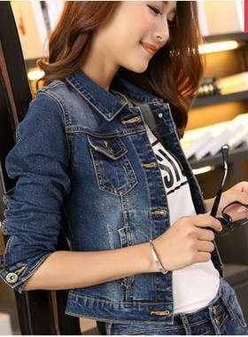 Jeans Jacket Women Autumn Jean Jackets Demin Coat Big Size
