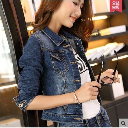 Jeans Jacket Women Autumn Jean Jackets Demin Coat Big Size
