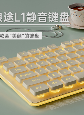 静音键盘机械手感有线台式电脑笔记本女生办公打字专用鼠标套装L1