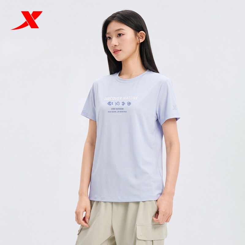 特步短袖T恤女2026夏季新款