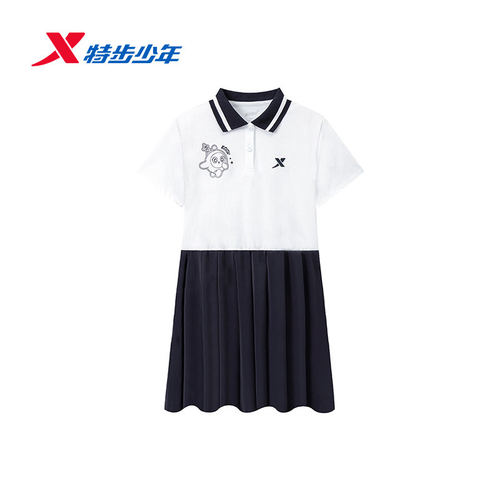 特步儿童女大童蛋仔派对连衣裙