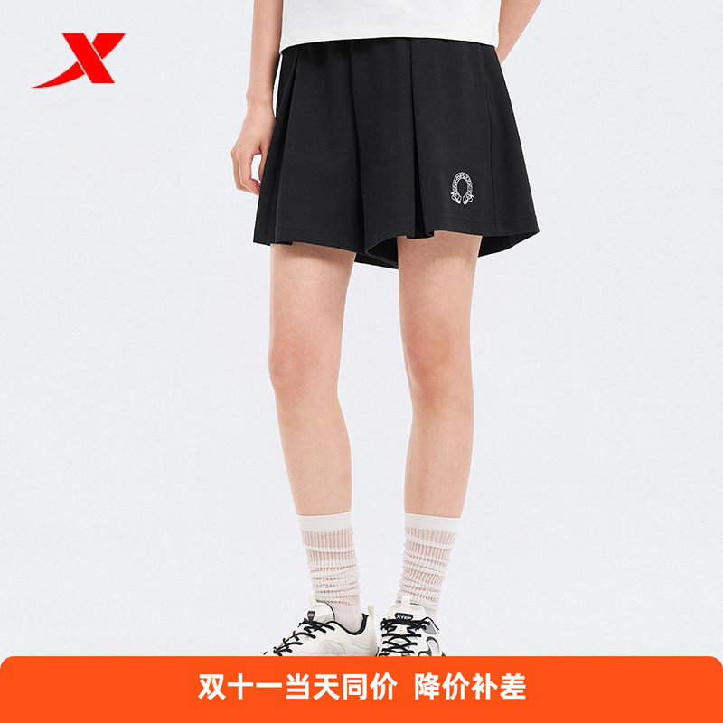 特步女裤运动裤针织五分裤