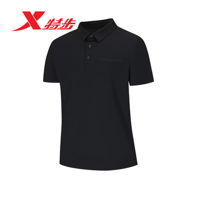 特步POLO衫男短袖T恤2024夏