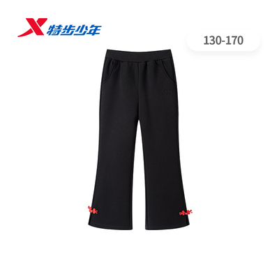 特步儿童女大童运动裤2026春