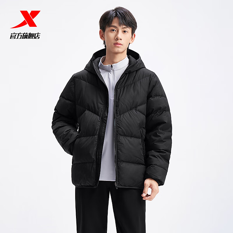 特步羽绒服男外套2025冬季新款