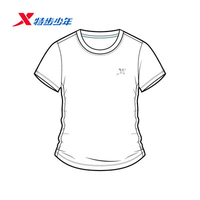 特步儿童短袖女大童2026夏新款冰丝透气速干运动T恤674224014063