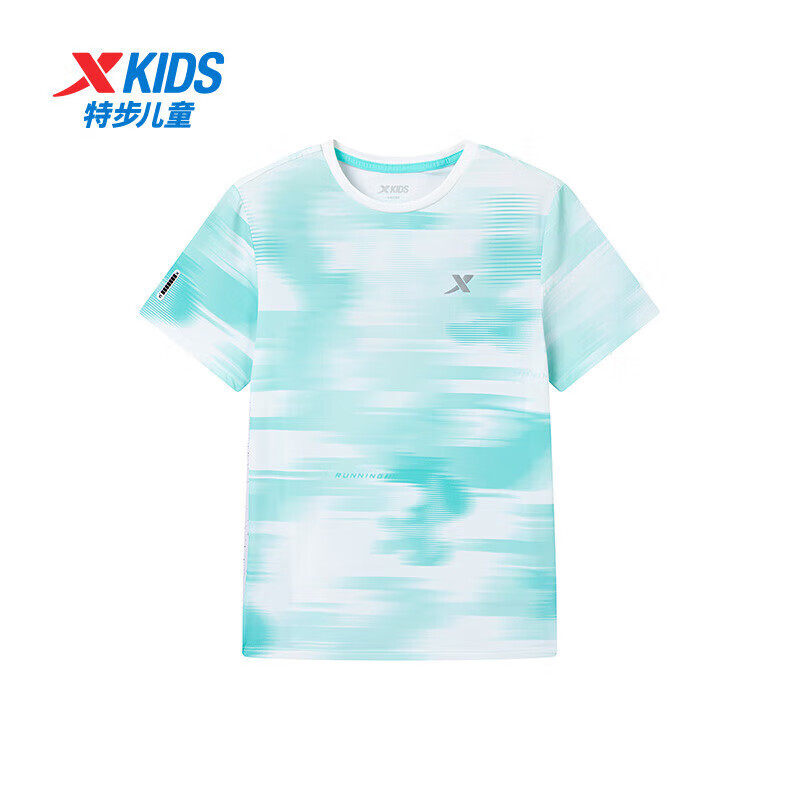 特步儿童短袖T恤男童2025夏季新款中大童冰丝速干675225014167