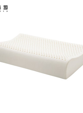 福满园PD002 泰国进口天然乳胶枕 60*40*8/10cm 白色平面 单个装