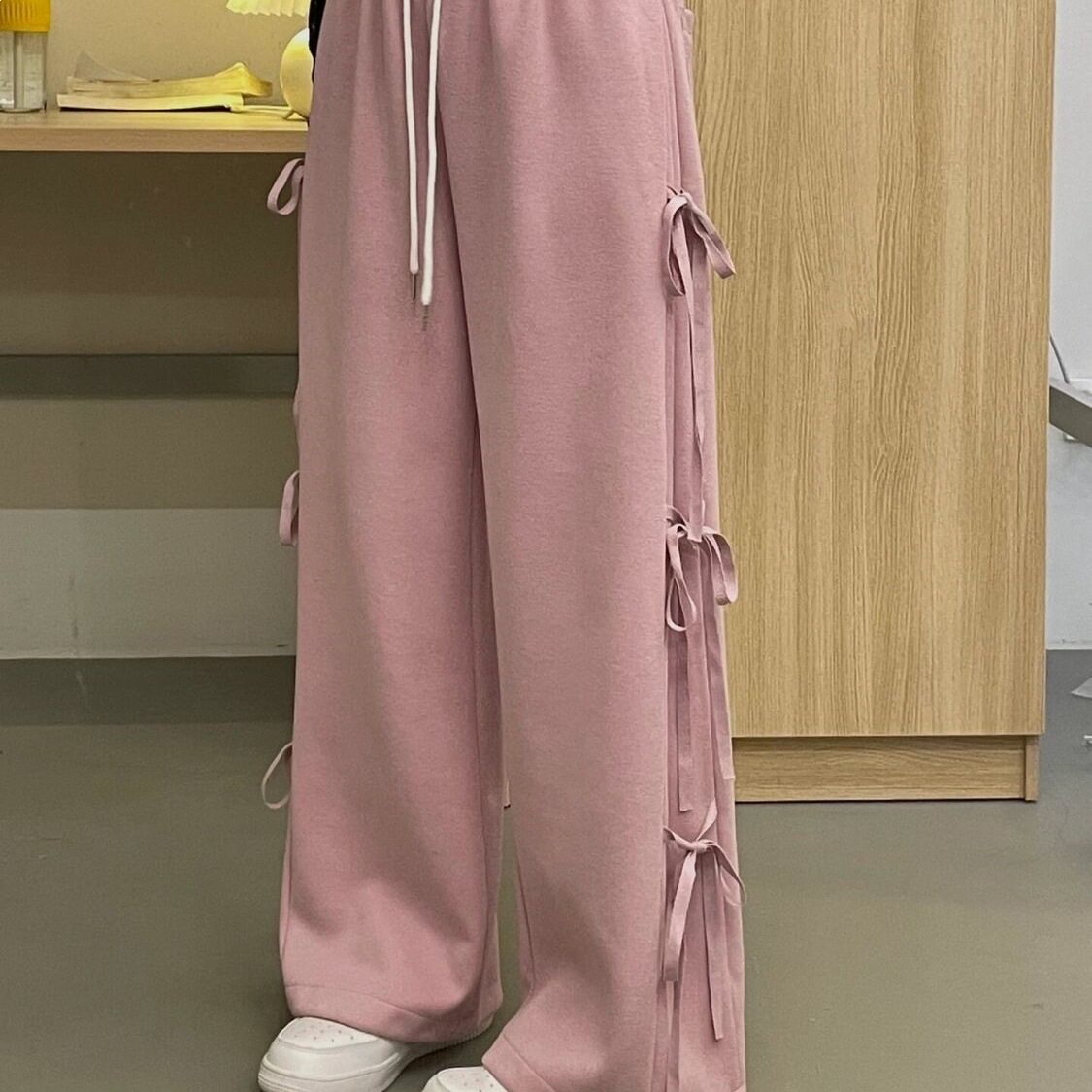 薄款粉色休闲卫裤女春夏2