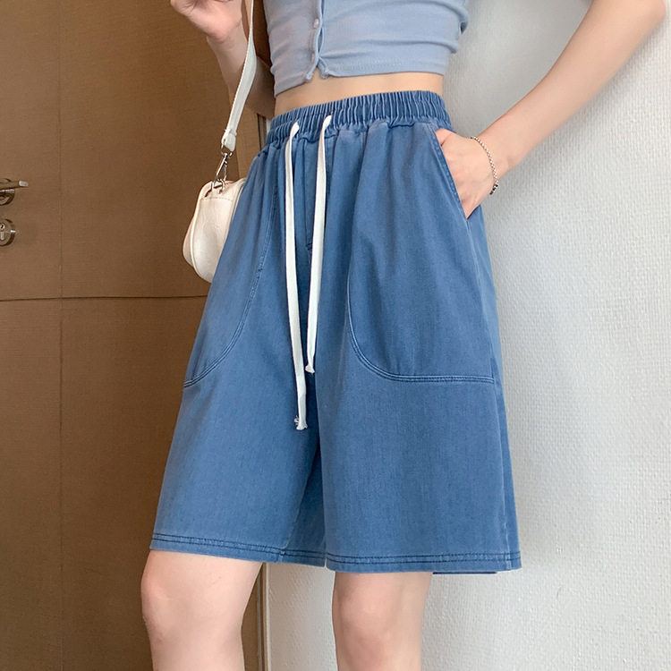 天丝牛仔短裤女夏薄款高