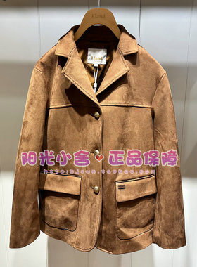 ELAND依恋正品2026春皮衣外套EEJLG11D01 JLG11D01