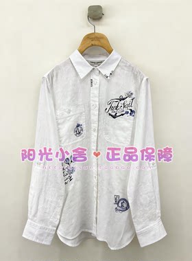现货TeenieWeenie小熊2026夏亚麻印花衬衫TTYW2624W2A YW2624W2A