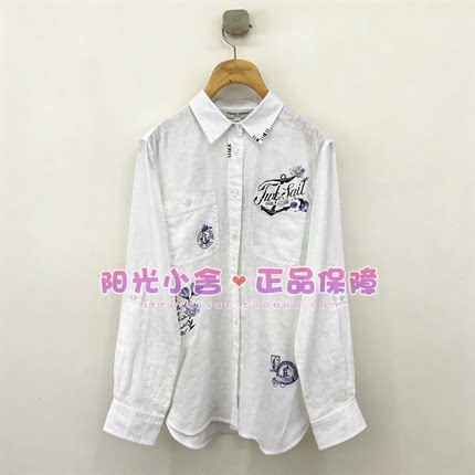 TeenieWeenie小熊26夏时尚亚麻印花衬衫TTYW2624W2A YW2624W2A