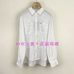 TeenieWeenie小熊26夏纯色气质亚麻衬衫TTYW2625CAK YW2625CAK