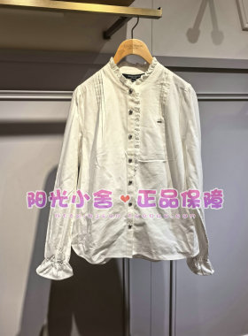 TeenieWeenie小熊2025冬柔美蕾丝立领衬衫TTYA254CC2B YA254CC2B