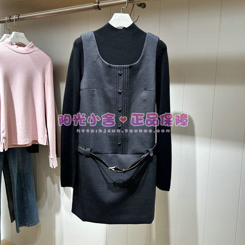 TeenieWeenie小熊正品2025冬连衣裙TTOW254TW1B OW254TW1B