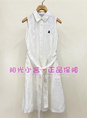 TeenieWeenie小熊26夏气质翻领无袖连衣裙TTOW2624CTE OW2624CTE