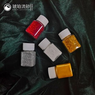 琥珀流砂景泰蓝掐丝珐琅画专用佛像搭配闪粉金粉手工DIY材料非遗