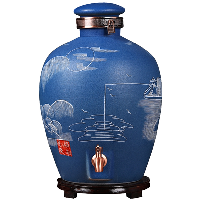 景德镇陶瓷仿古带龙头白酒壶