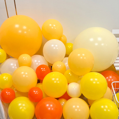 马卡龙黄色幼儿园活动装饰气球
