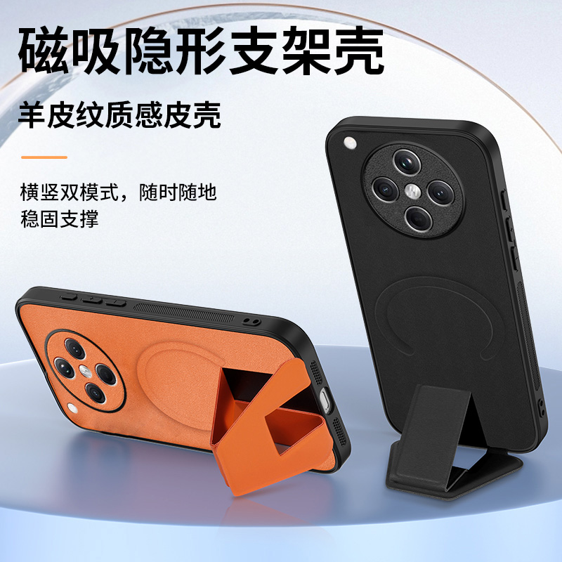 适用oppofindX8手机壳新款带支架一体FindX8pro保护套oppo全包支撑find羊皮纹fandx防摔oppox8男磁吸无线充