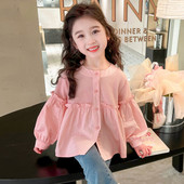 儿童泡泡袖 英国KABEI 衬衣休闲 2026新款 春秋季 TREE女童长袖 衬衫