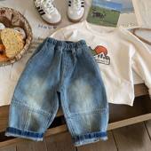 TREE男童牛仔裤 2026新款 春秋季 英国KABEI 儿童宝宝宽松休闲长裤 子