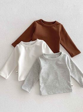 英国KABEI TREE儿童t恤春秋季保暖男女小童宝宝纯棉长袖打底衫T恤