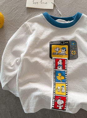 英国KABEI TREE儿童t恤男女童长袖打底衫洋气春秋季新款小童上衣T