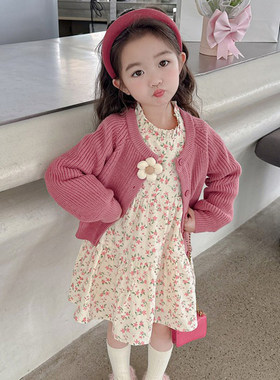 英国KABEI TREE女童长袖连衣裙2026新款公主女宝宝碎花裙子春秋季