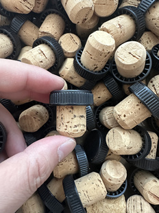 红酒瓶盖瓶塞手拔T型洋酒酒瓶塞葡萄酒瓶塞酒塞黑色盖天然软木塞