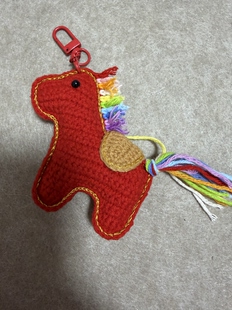 【成品】毛线钩织小马挂件钥匙扣包包挂饰送闺蜜礼物礼品本命年马
