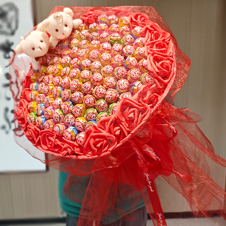 棒棒糖花束99颗糖果高考毕业送男女生日礼物520七夕情人节圣诞节