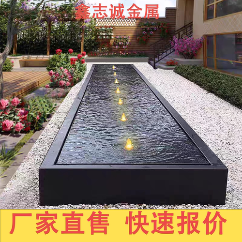 不锈钢庭院流水摆件水景户外景观