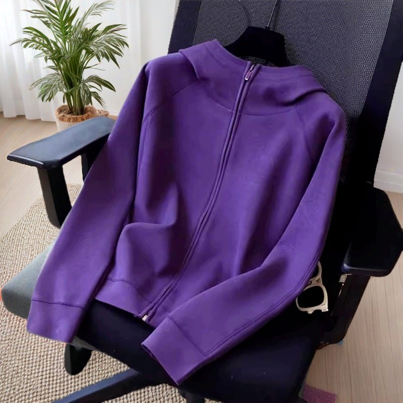 连帽拉链休闲大码上衣外套卫衣开衫拉链外套女春秋季新款小个子