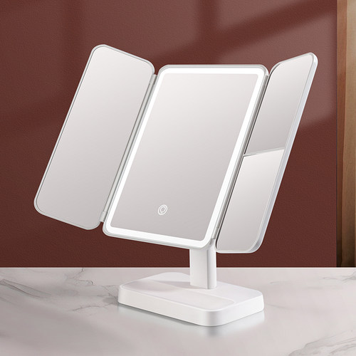 木丁丁化妆镜台式led贝壳带灯