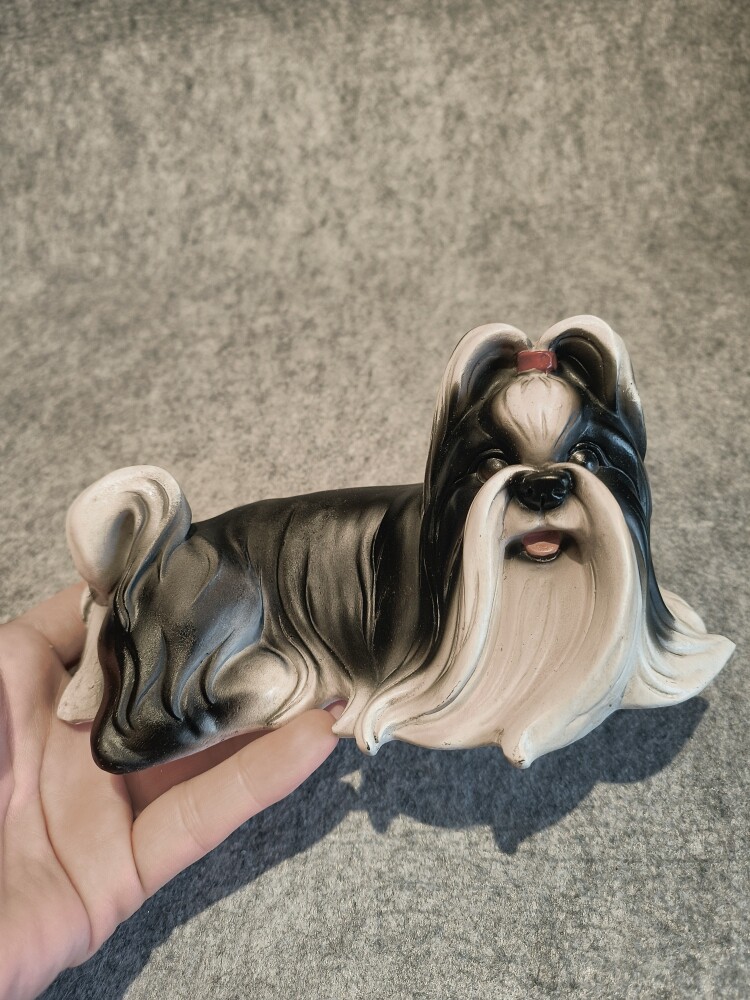 西洋收藏怀旧复古家居装饰摆设礼品爱宠狗狗西施犬造型shihtzu