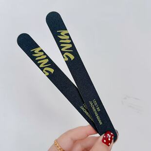 美甲柠檬黄小黑搓条修型打磨双面挫条耐用砂条卸甲工具适合本甲