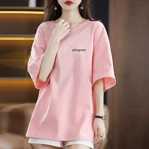 100%重磅纯棉短袖欧货宽松女显瘦