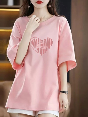 纯棉短袖t恤女高端上衣奢华大牌