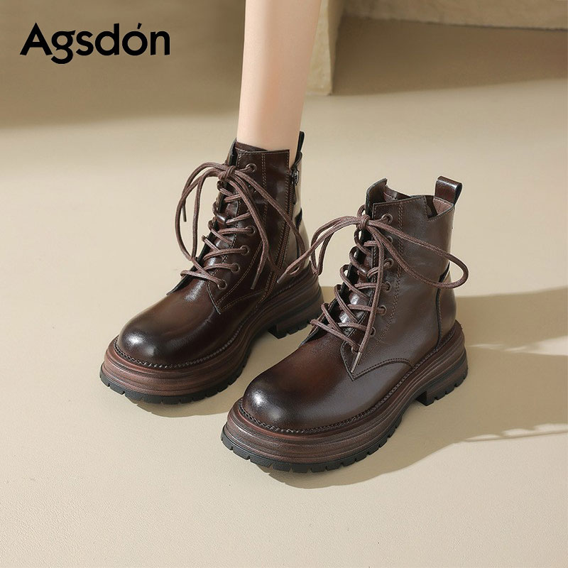 奥古狮登秋冬厚底爆款短筒马丁靴