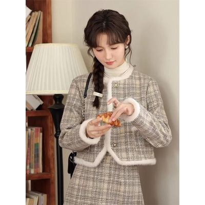 格子套装2024秋冬温柔风