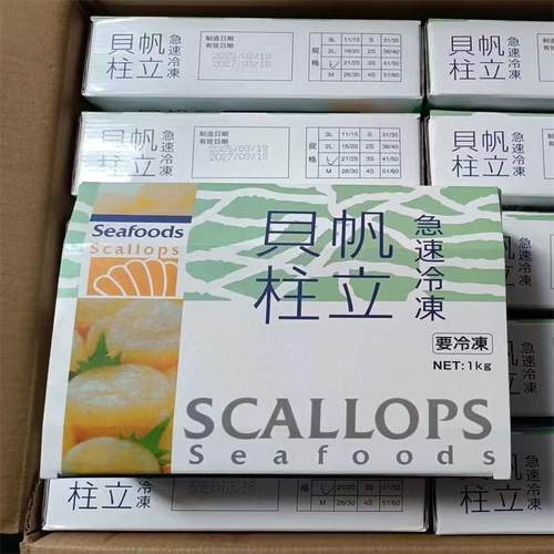 澳带虾夷贝海鲜扇贝深海帆立贝柱