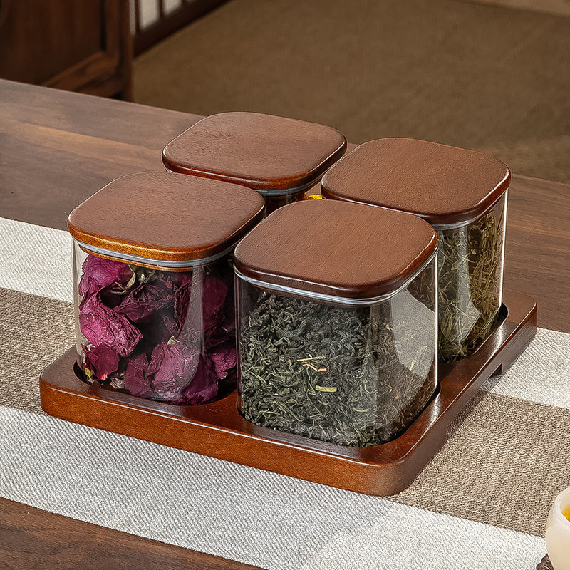 方形玻璃密封罐食品级带盖茶叶罐透明大口花茶陈皮储存罐干货收纳,厨房/烹饪用具,密封罐,淘宝优惠券,粉丝福利购,淘宝优惠卷