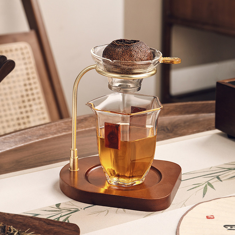 小青柑专用玻璃泡茶壶家用套装耐高温茶漏公道杯茶滤一体茶具中式